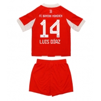 Billiga Bayern Munich Luis Diaz #14 Hemmatröja Barn 2025-26 Kortärmad (+ Korta byxor)